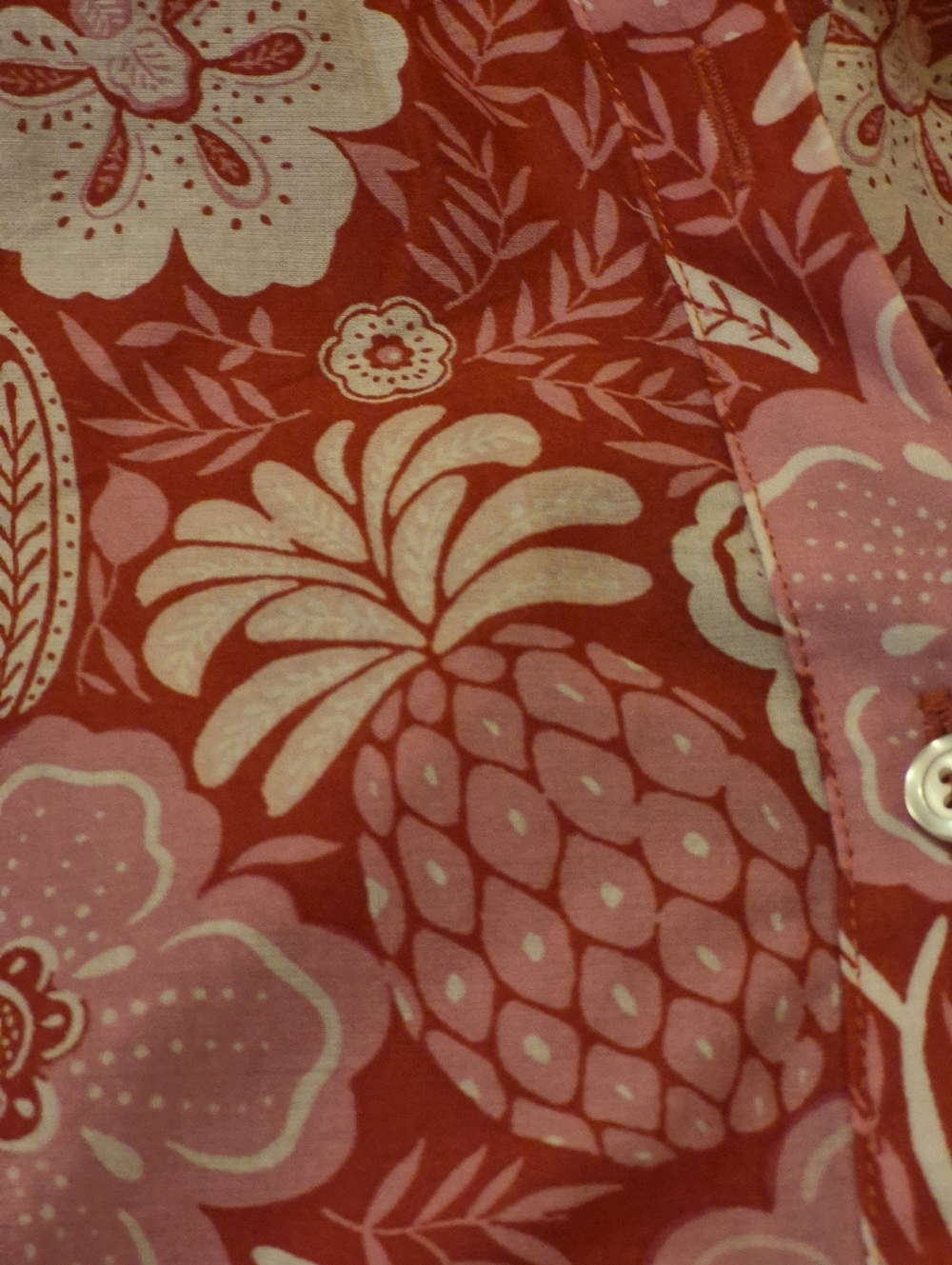 Talbots Pink & Light Pink Floral Split-Neck Blouse - Picture 5 of 7